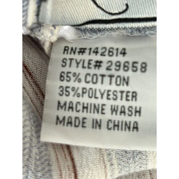 Love University Pants Size Large Striped Boho Coastal Wide Leg Slit Side Buttons - Picture 6 of 12